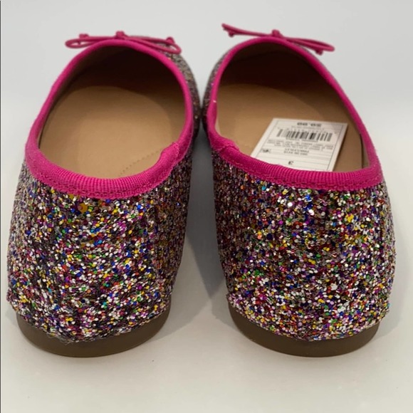 CAT & JACK LESLEY GLITTER BALLET FLATS SIZE 3 - Picture 5 of 10